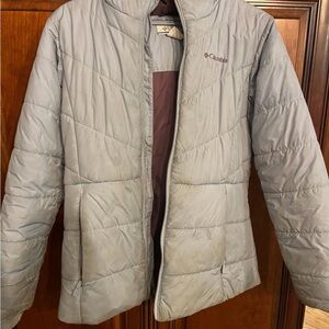 Columbia light blue puffer Jacket